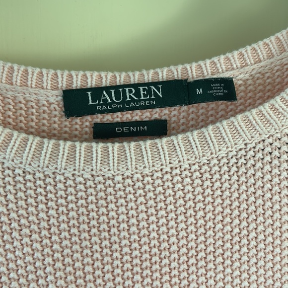 Pink Lauren Ralph Lauren Denim Sweater - Picture 2 of 4